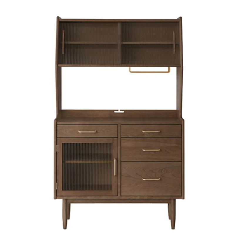Credenza da pranzo legno massello stile moderno da 64,96"H per cucina soggiorno Clearhalo