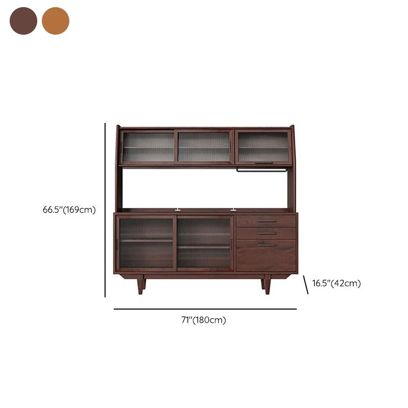 Credenza da pranzo moderna con porte vetro Credenza pino con ante Clearhalo