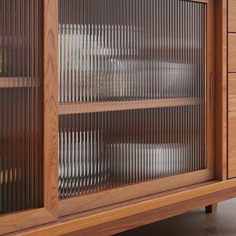 Credenza da pranzo moderna con porte vetro Credenza pino con ante Clearhalo