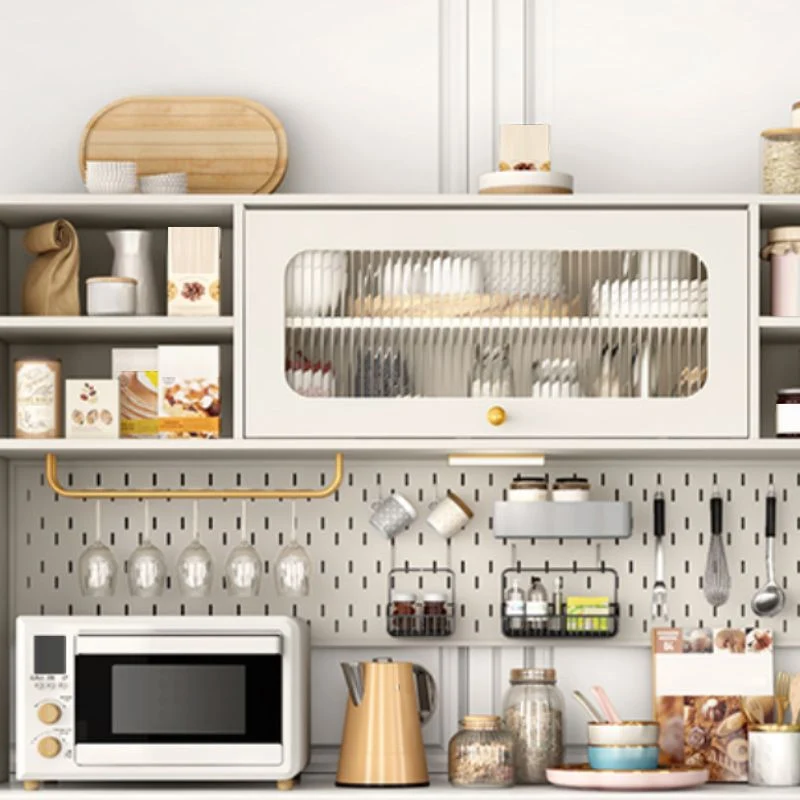 Credenza da pranzo moderna Credenza buffet finto legno con ante per sala da pranzo Clearhalo