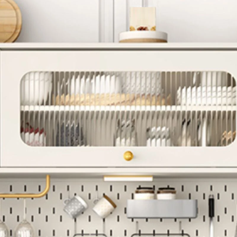 Credenza da pranzo moderna Credenza buffet finto legno con ante per sala da pranzo Clearhalo