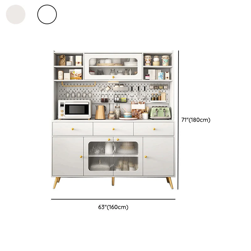Credenza da pranzo moderna Credenza buffet finto legno con ante per sala da pranzo Clearhalo