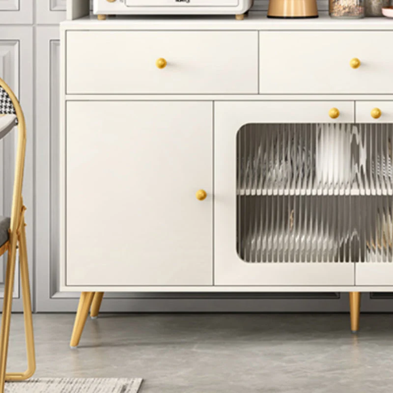 Credenza da pranzo moderna Credenza buffet finto legno con ante per sala da pranzo Clearhalo