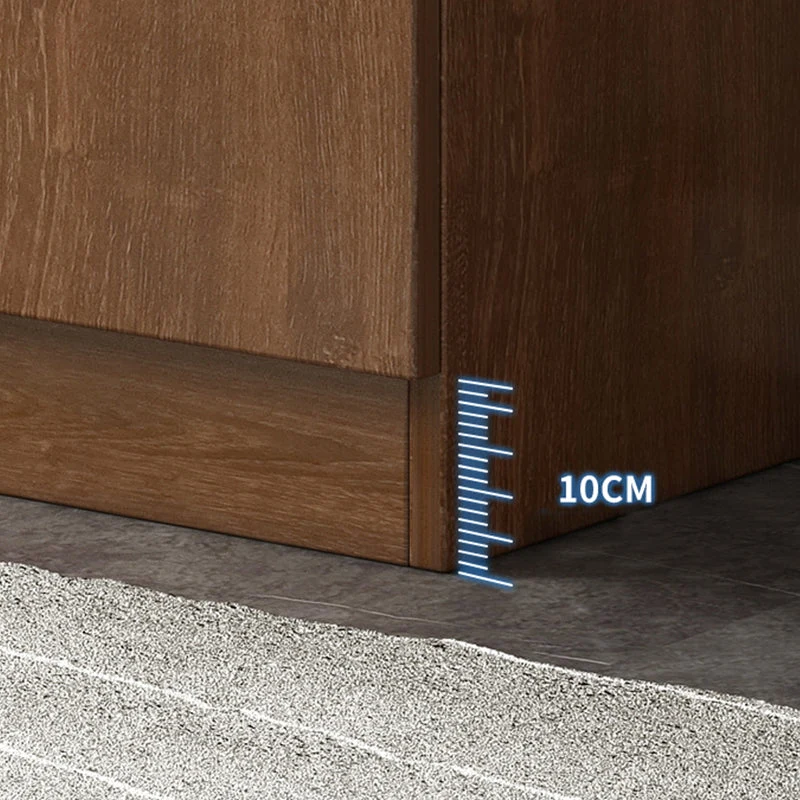 Credenza da pranzo moderna finto legno, credenza standard da 13,5" con ante Clearhalo