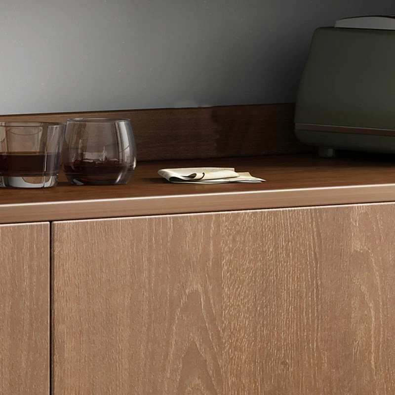 Credenza da pranzo moderna finto legno, credenza standard da 13,5" con ante Clearhalo
