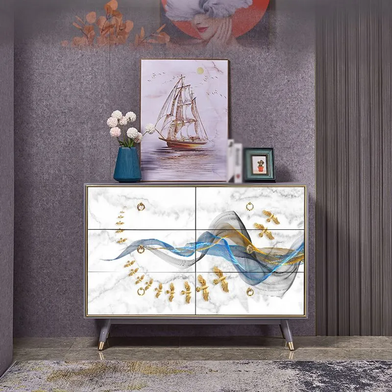Credenza da soggiorno legno di betulla Mobile server moderno per buffet con cassetti Clearhalo