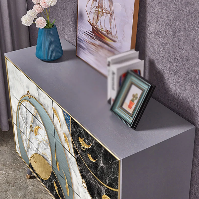 Credenza da soggiorno legno di betulla Mobile server moderno per buffet con cassetti Clearhalo