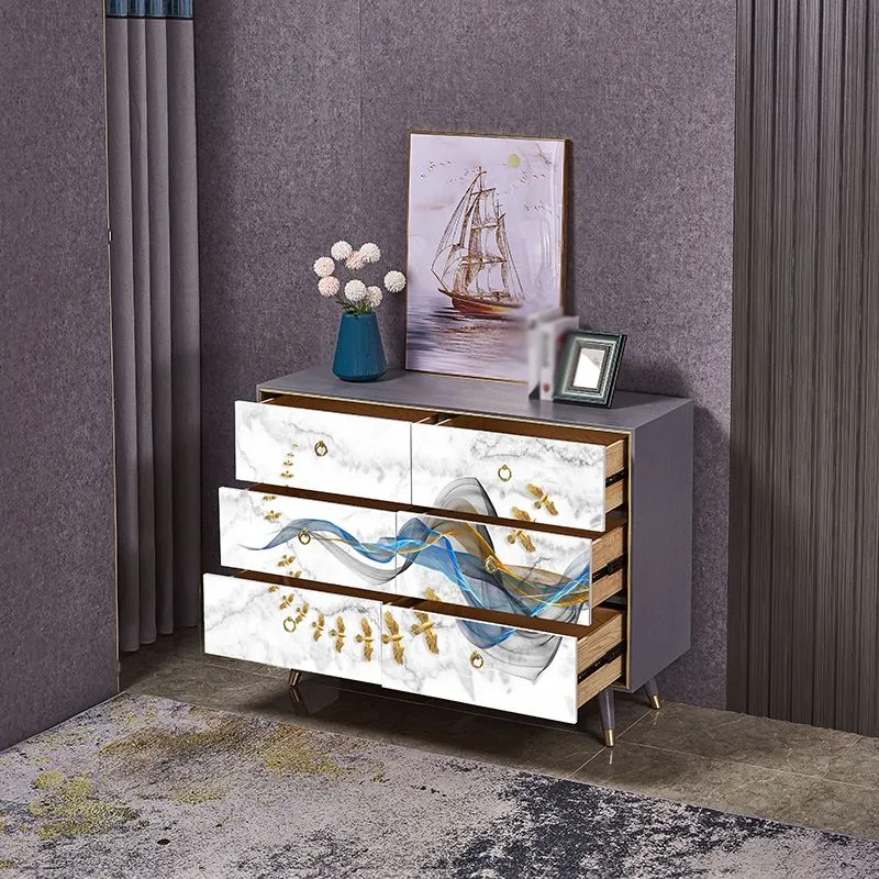 Credenza da soggiorno legno di betulla Mobile server moderno per buffet con cassetti Clearhalo