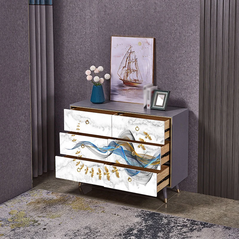 Credenza da soggiorno legno di betulla Mobile server moderno per buffet con cassetti Clearhalo