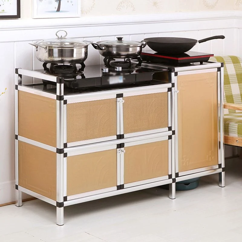 Credenza stile moderno da 47,5 pollici con armadi metallo e ante per cucina, sala da pranzo Clearhalo