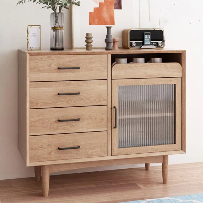 Credenza stile moderno Armadio legno da 32 pollici di altezza per soggiorno Clearhalo
