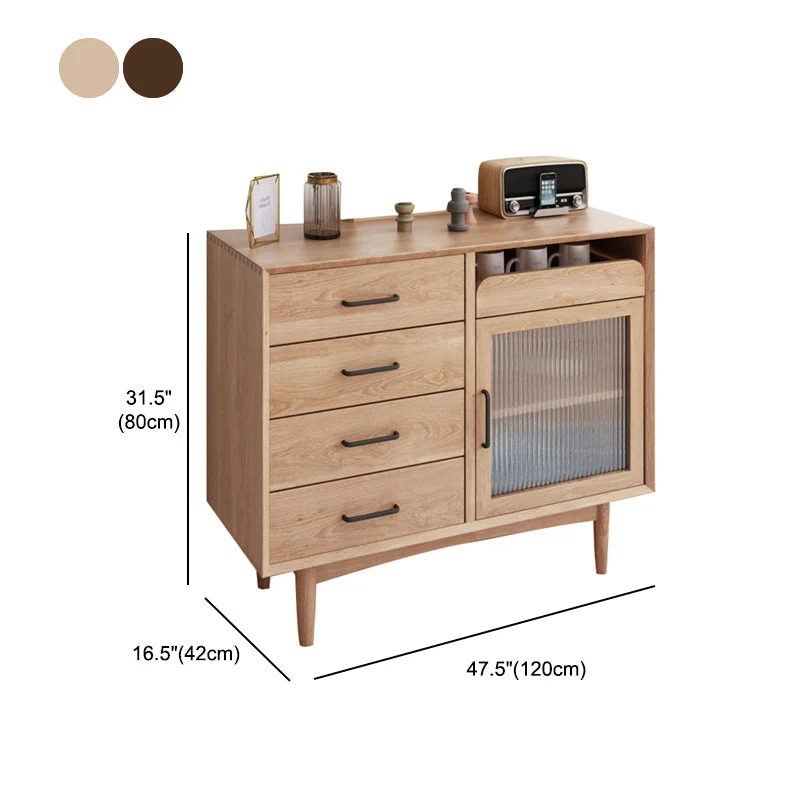 Credenza stile moderno Armadio legno da 32 pollici di altezza per soggiorno Clearhalo
