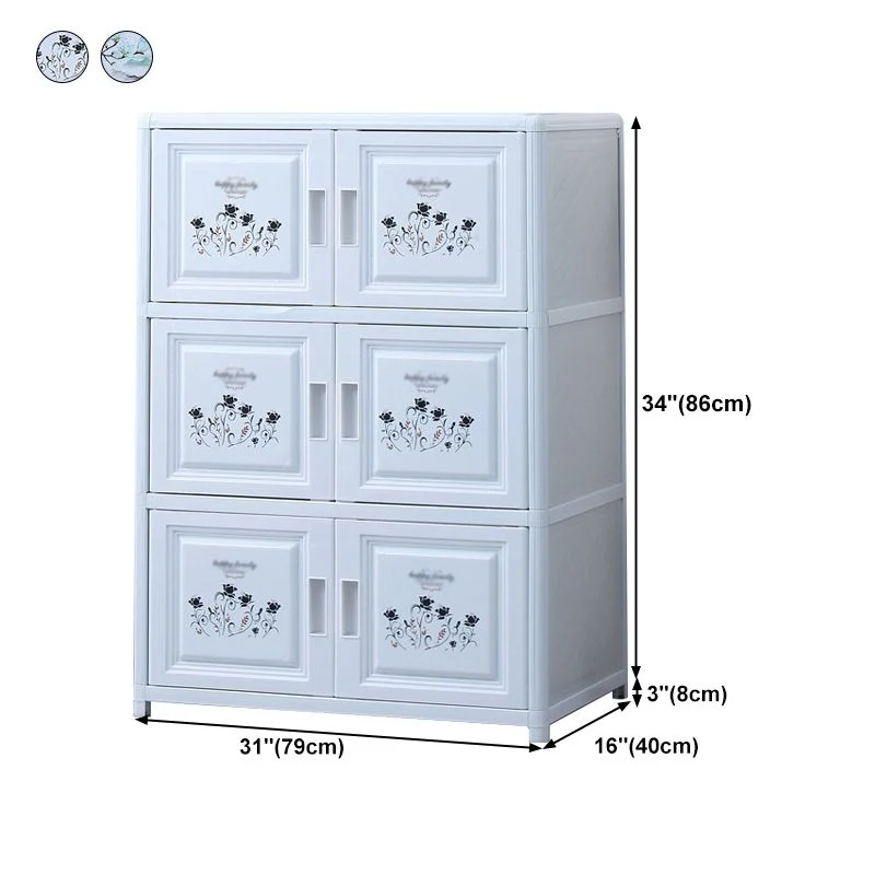 Credenza stile moderno con ante acrilico Credenza portaoggetti per sala da pranzo Clearhalo
