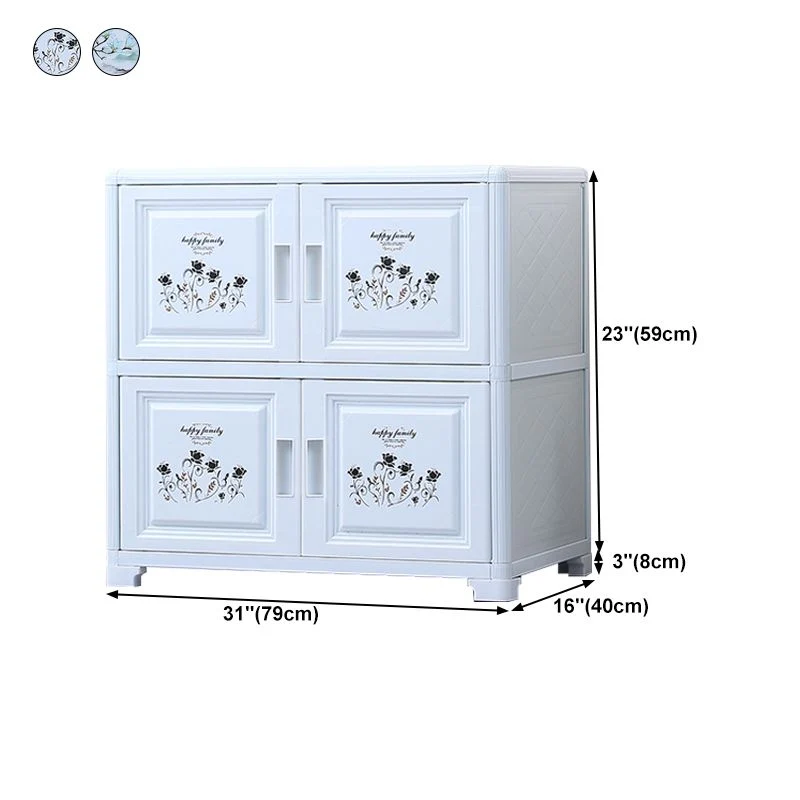 Credenza stile moderno con ante acrilico Credenza portaoggetti per sala da pranzo Clearhalo
