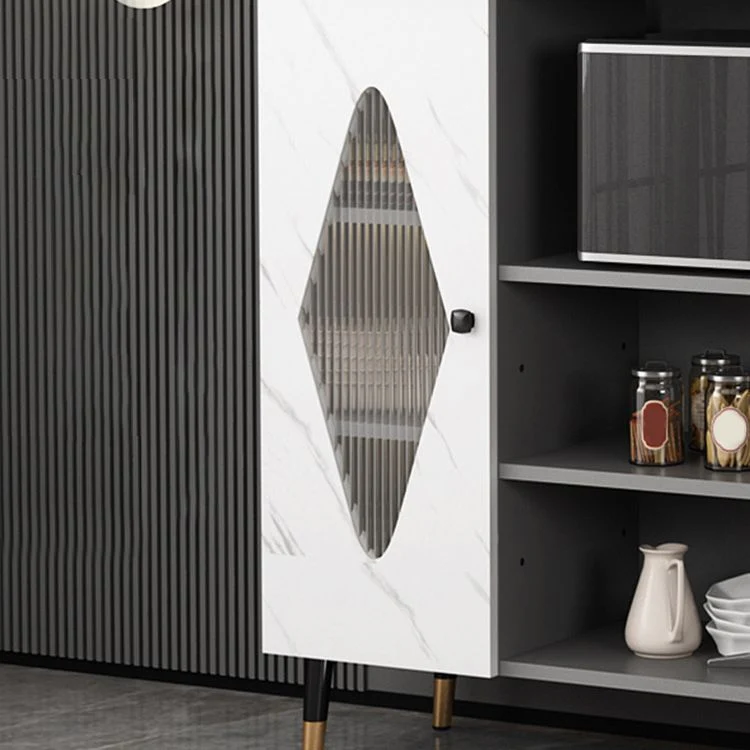 Credenza Stone Glam con ripiani regolabili. Credenza per sala da pranzo Clearhalo