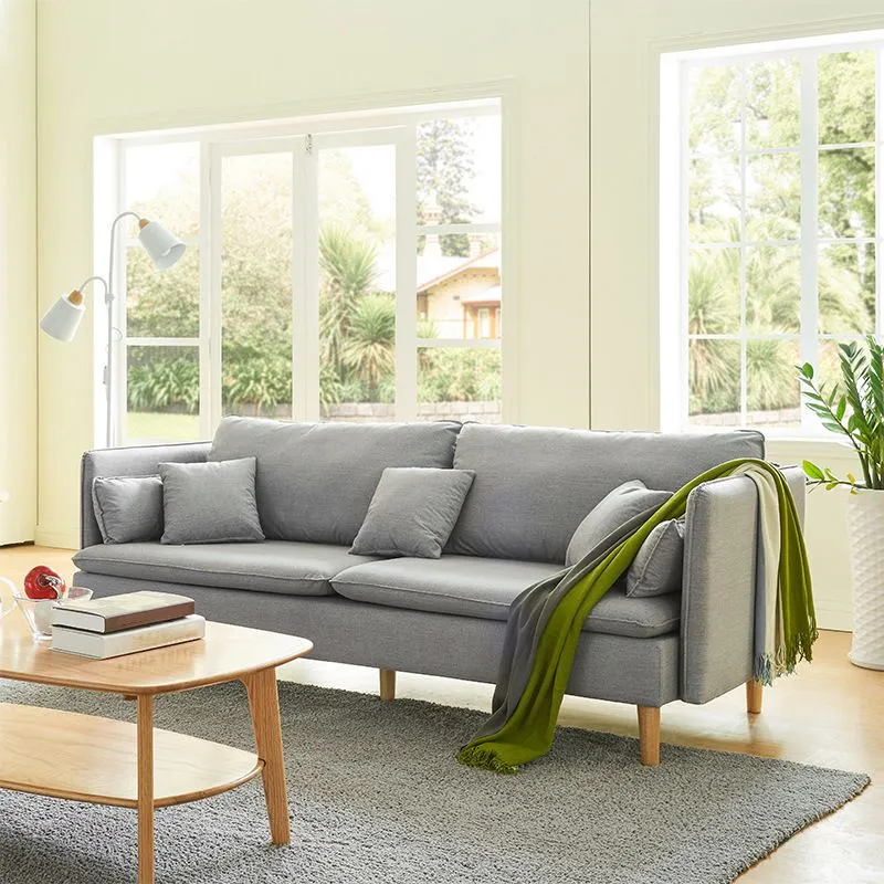 Cuscini contemporanei Divano con rivestimento standard con bracciolo superiore e cuscino Clearhalo