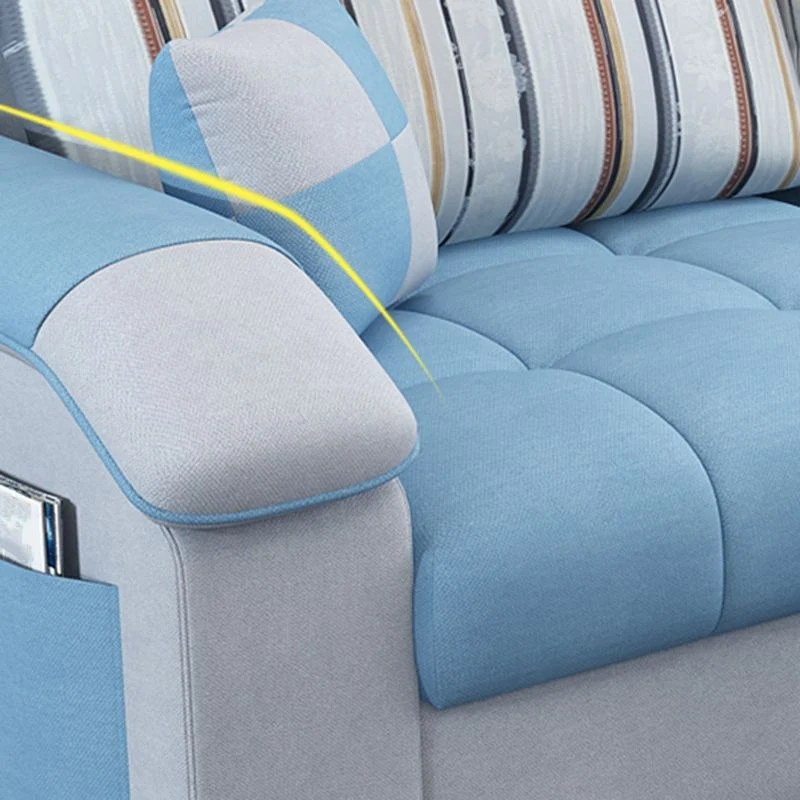 Cuscini imbottiti con schienale trapuntato Divano componibile con rivestimento e contenitore Clearhalo