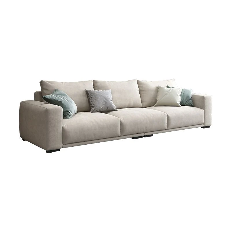 Cuscini modernisti per divano e chaise longue Divano ecopelle con schienale ampio da 33,46 pollici bianco Clearhalo