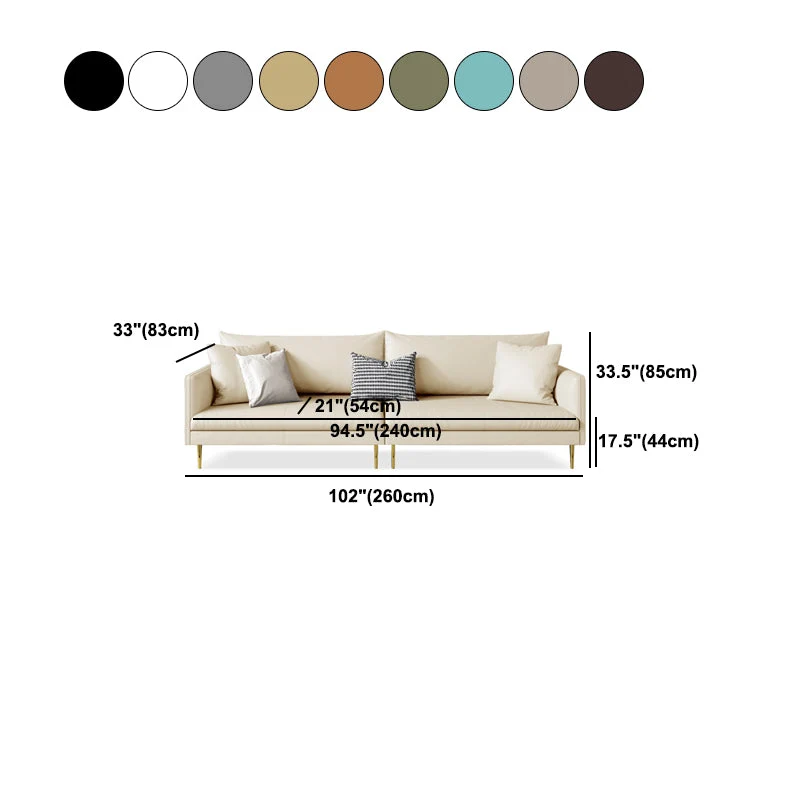 Cuscini per divano 102,36" L x 32,67" P x 33,46" H Divano con braccioli quadrati per soggiorno Clearhalo