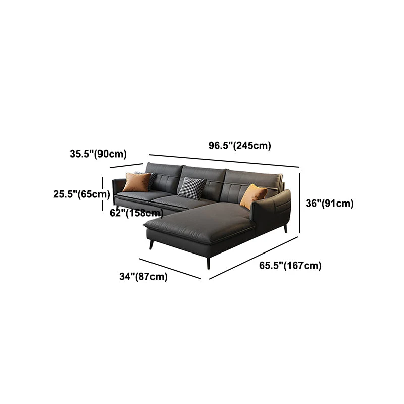 Cuscini rimovibili ecopelle per divano/sezionali con resistente all'usura e fodera Clearhalo