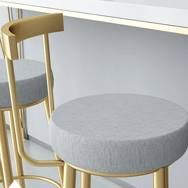 Cuscino per sgabello bar Glam Metal tessuto con finitura opaca per interni Clearhalo