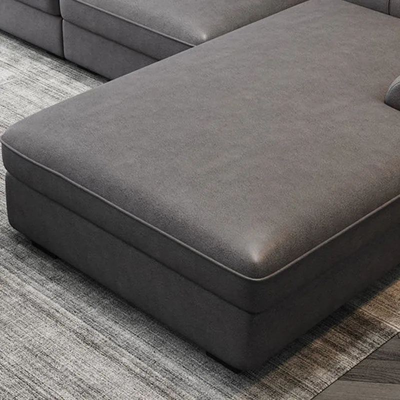 Cuscino posteriore componibile ecopelle con bracciolo superiore per quattro persone Clearhalo