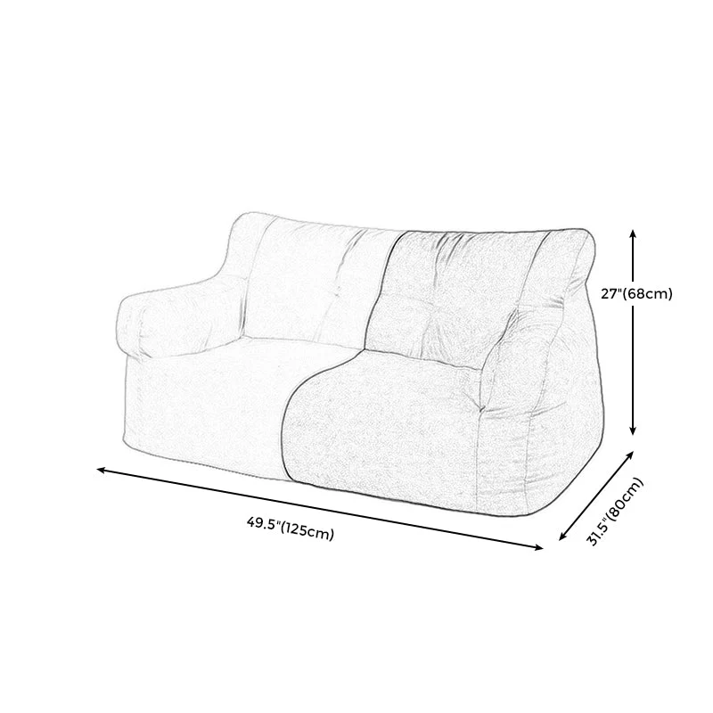 Divanetto con braccioli da smoking lino per appartamento 49,21" P X 31,5" L X 26,77" Clearhalo