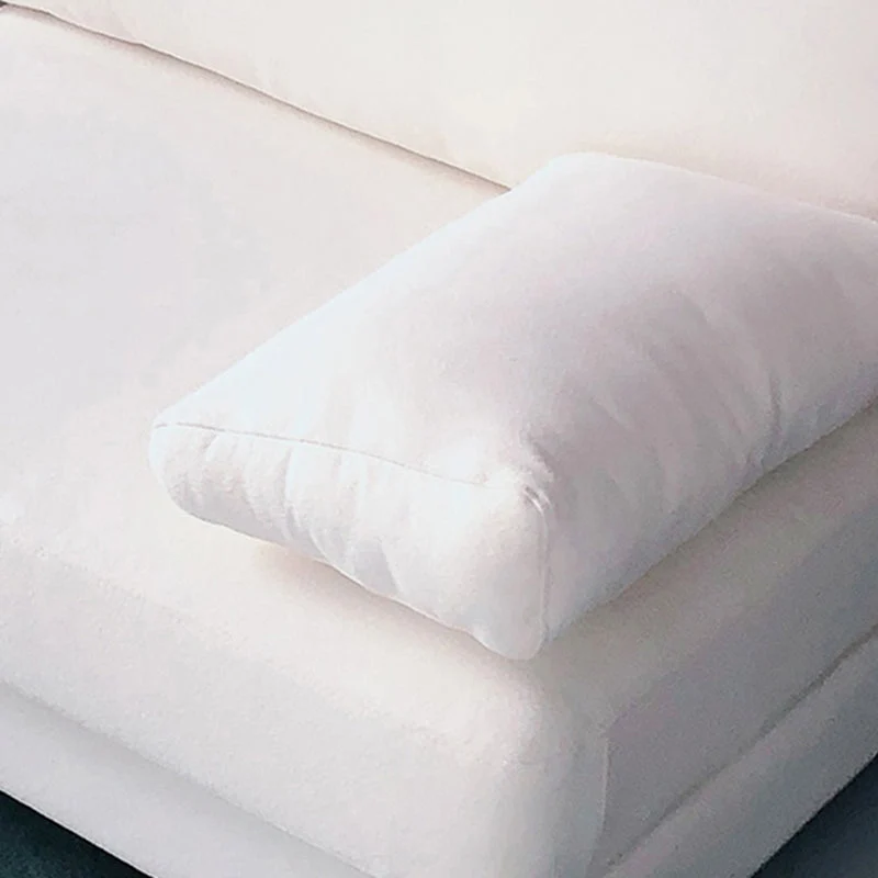 Divanetto due posti con bracciolo superiore lino contemporaneo da 28,3" H per appartamento Clearhalo