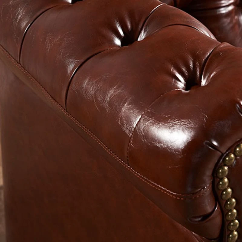 Divano capitonnè con schienale diviso 33,46" P x 29,52" H Divano con braccioli arrotolati per soggiorno Clearhalo