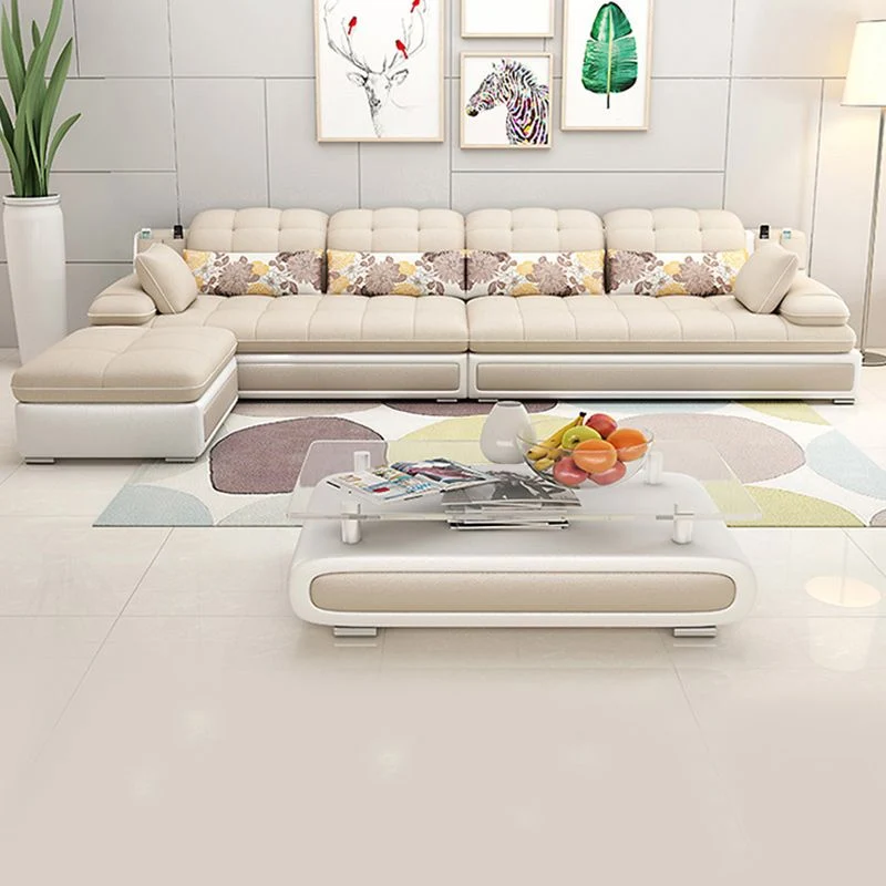 Divano capitonné nordico con bracciolo con cuscino con cinghia posteriore sezione kaki/verde/grigio Clearhalo