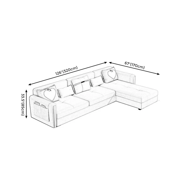 Divano e chaise longue con braccioli quadrati grigi con schienale stretto e moderno Clearhalo