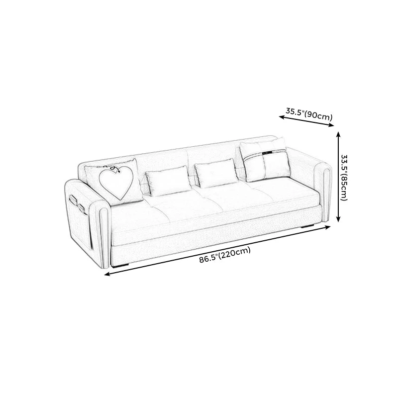 Divano e chaise longue con braccioli quadrati grigi con schienale stretto e moderno Clearhalo