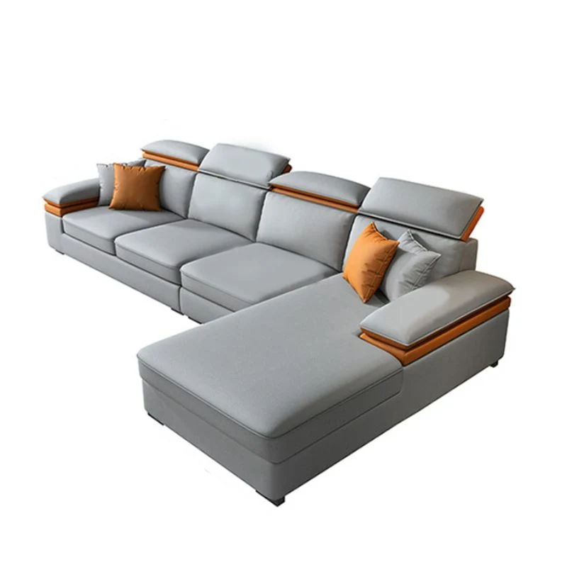 Divano e chaise longue con braccioli superiori componibili forma di L moderni della metà del secolo Clearhalo