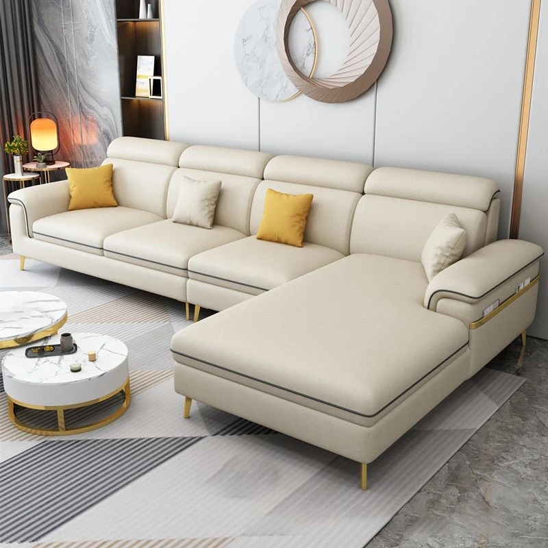 Divano e chaise longue con bracciolo superiore con cuscino componibile ecopelle antimacchia da 125,98 pollici Clearhalo