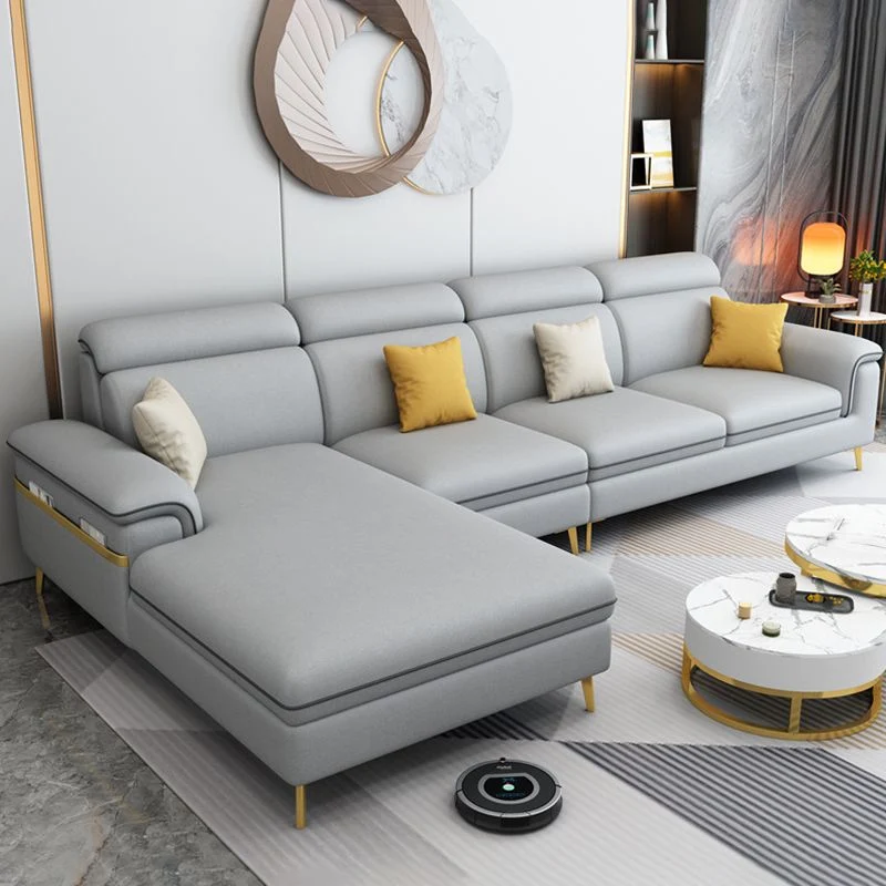 Divano e chaise longue con bracciolo superiore con cuscino componibile ecopelle antimacchia da 125,98 pollici Clearhalo