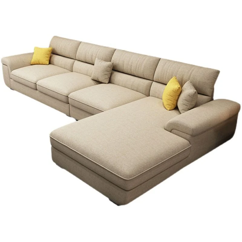 Divano e chaise longue con cuscino schienale componibile modulare forma di L contemporaneo per appartamento Clearhalo