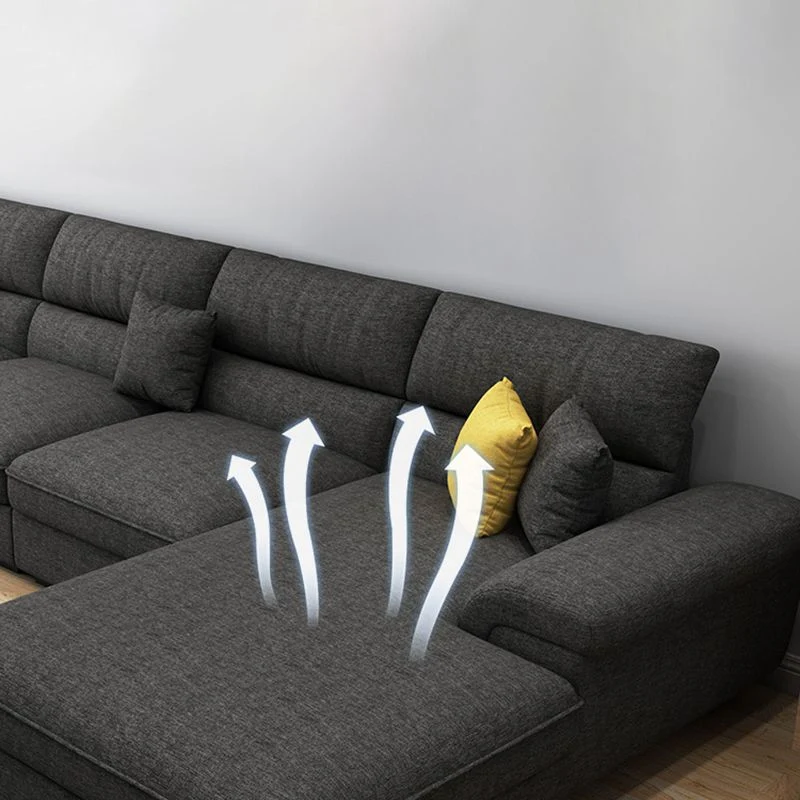 Divano e chaise longue con cuscino schienale componibile modulare forma di L contemporaneo per appartamento Clearhalo