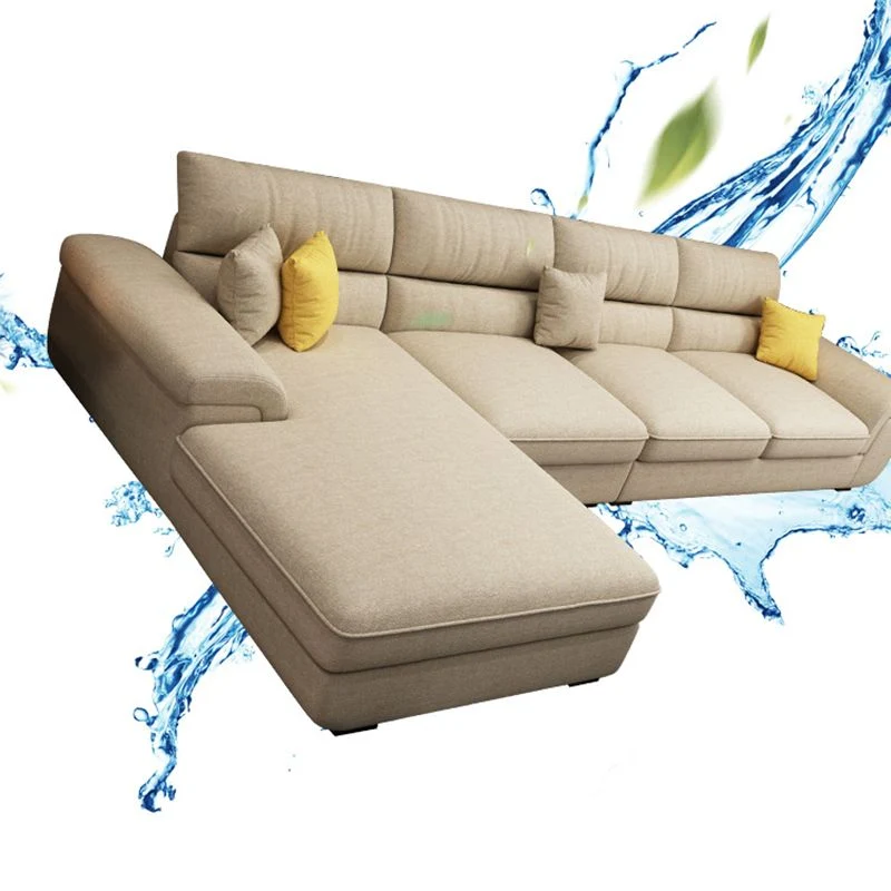 Divano e chaise longue con cuscino schienale componibile modulare forma di L contemporaneo per appartamento Clearhalo