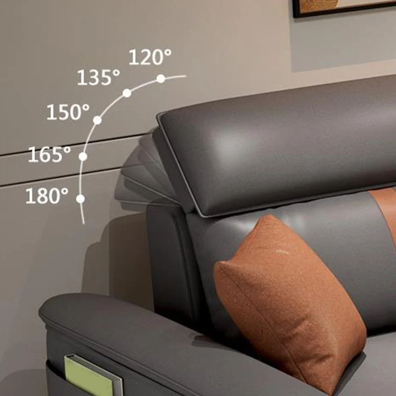 Divano e chaise longue ecopelle con bracciolo superiore 4 posti da 37,4 "H per soggiorno Clearhalo