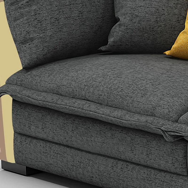 Divano e chaise longue tessuto contemporaneo con cuscini per soggiorno Clearhalo