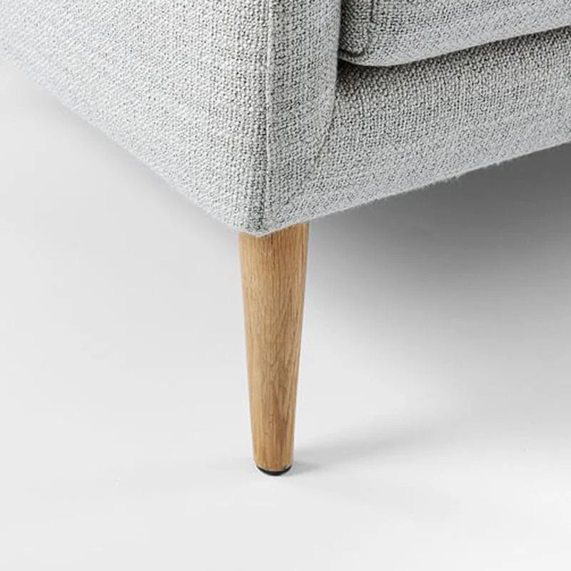 Divano Charles London Divano moderno tessuto 3 posti con gambe legno Clearhalo