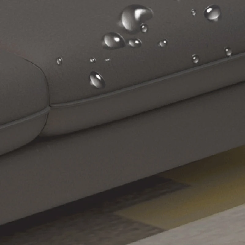 Divano componibile con braccioli quadrati, cuscini imbottiti antimacchia con pouf incluso Clearhalo