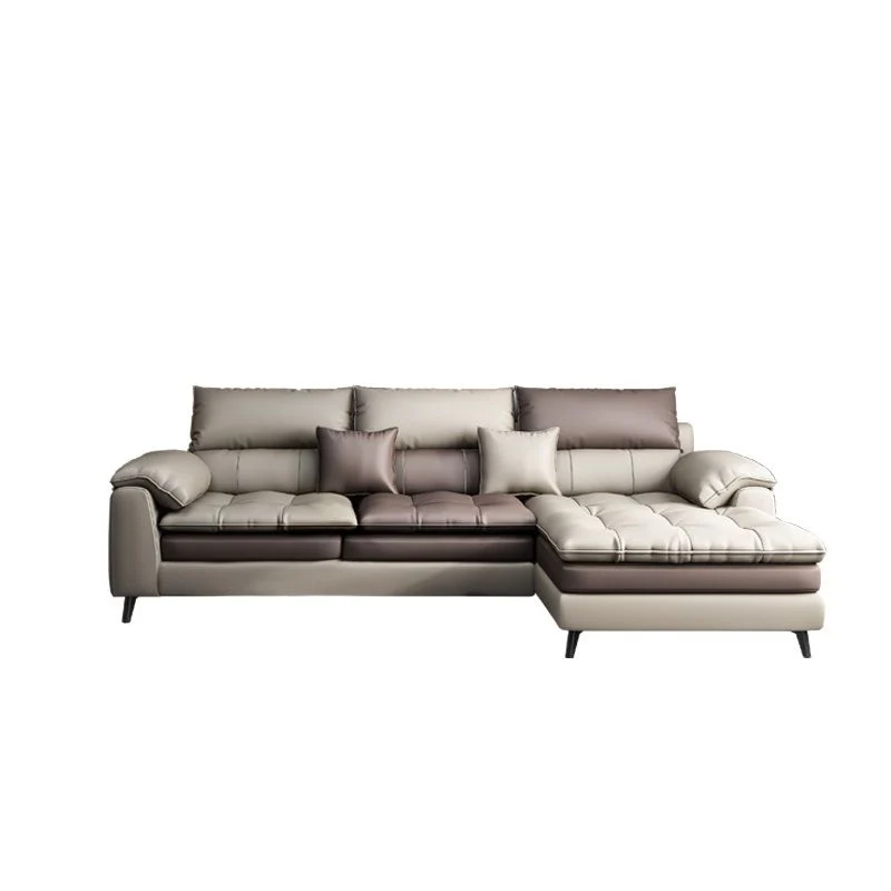 Divano componibile e con bracciolo superiore con schienale alto ecopelle con rivestimento antimacchia Clearhalo