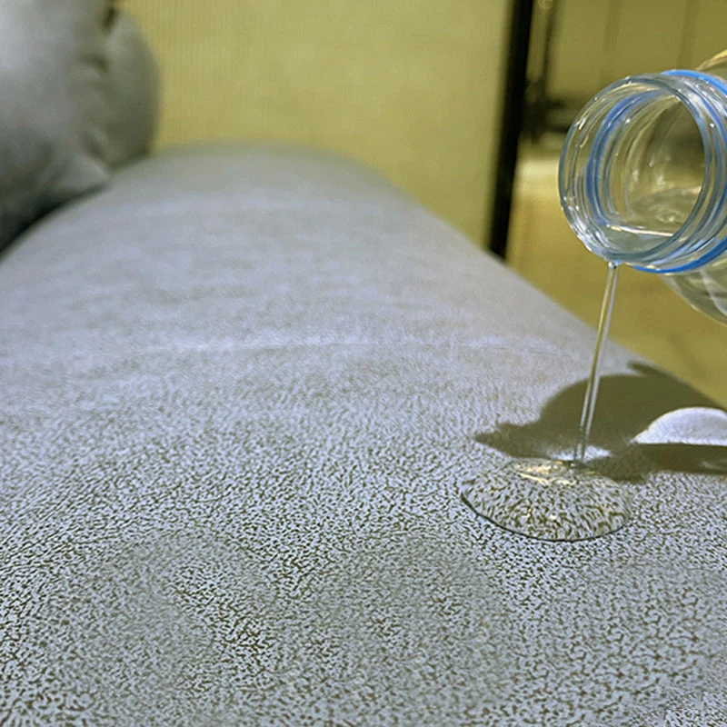 Divano componibile moderno con schienale e cuscini tessuto/ecopelle con contenitore Clearhalo