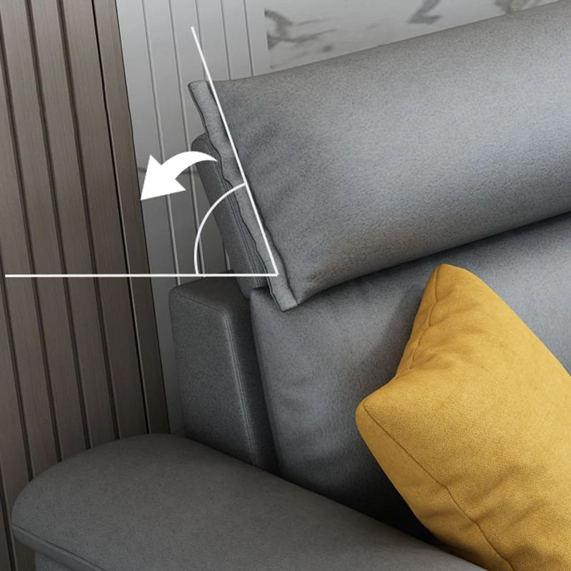 Divano componibile moderno con schienale e cuscini tessuto/ecopelle con contenitore Clearhalo