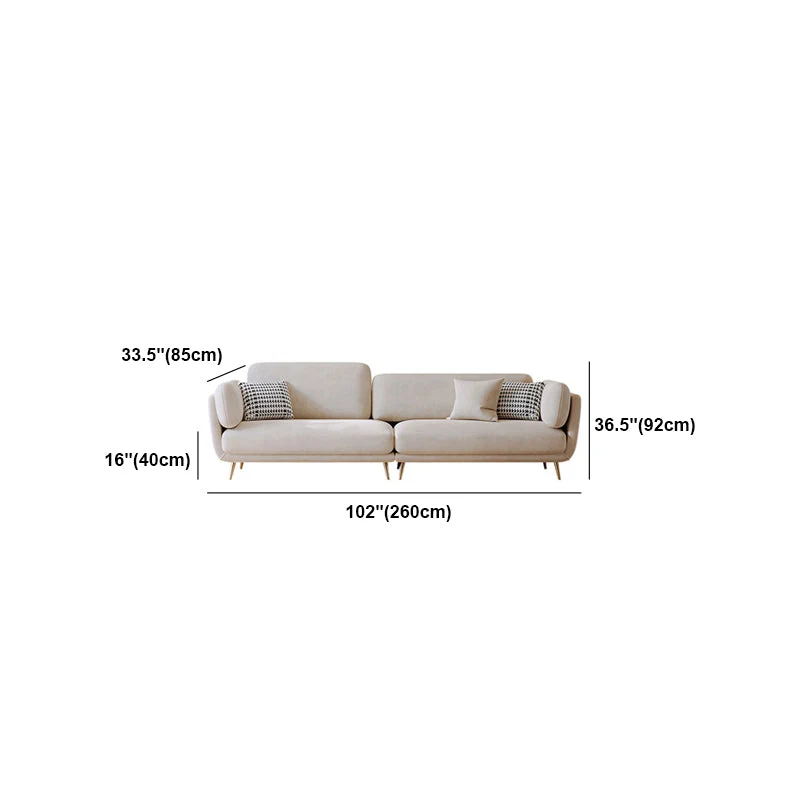 Divano con braccioli con rivestimento velluto e schienale con cuscino per soggiorno 36,22" H Clearhalo
