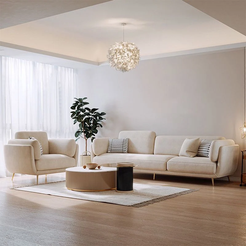 Divano con braccioli con rivestimento velluto e schienale con cuscino per soggiorno 36,22" H Clearhalo