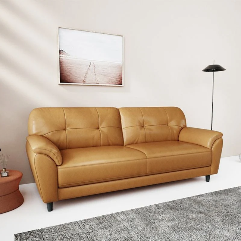 Divano con braccioli pillow top da 31,49 pollici Divano standard contemporaneo marrone Clearhalo
