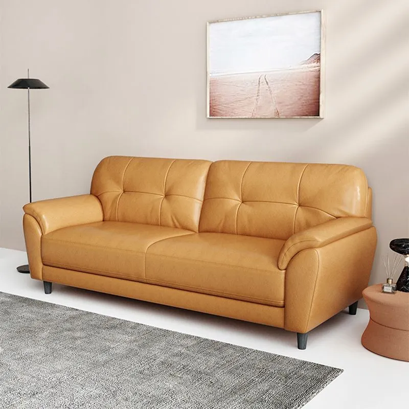 Divano con braccioli pillow top da 31,49 pollici Divano standard contemporaneo marrone Clearhalo