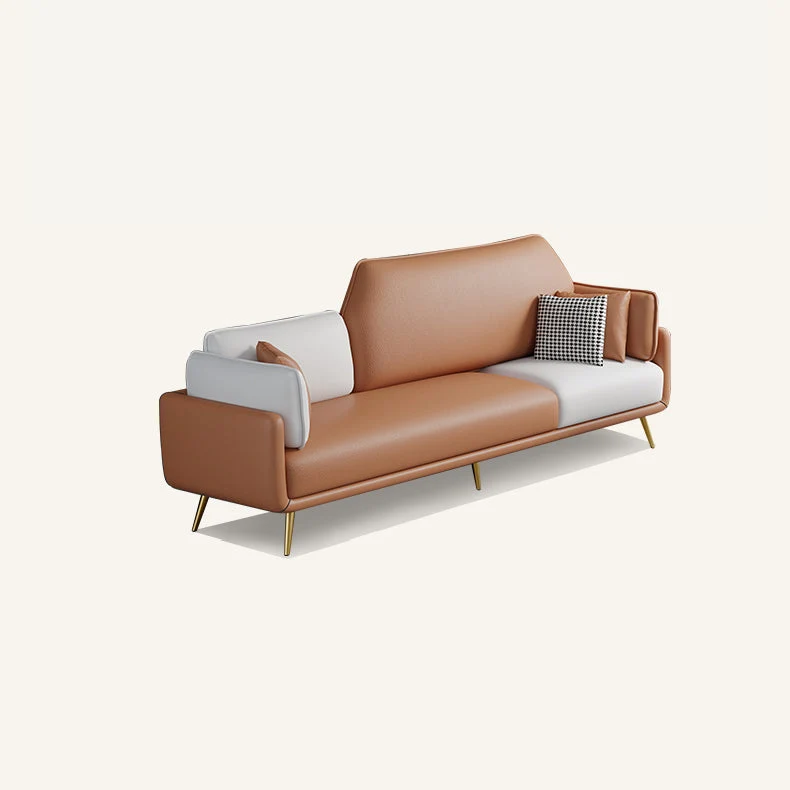 Divano con braccioli quadrati 80 cm di profondità x 80 cm di altezza Divano ecopelle per soggiorno Clearhalo